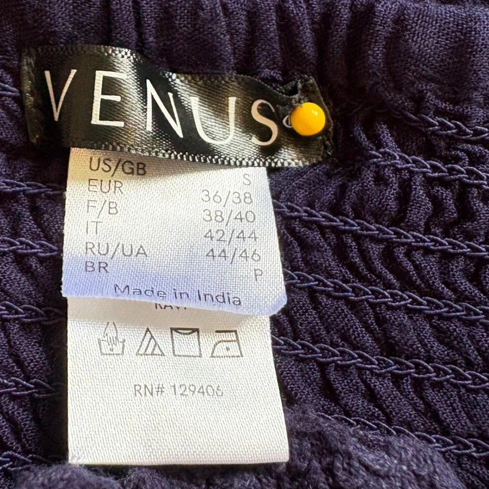 Vtg Venus Whimsigoth‎ Embroidered Romper Navy Blue White Strapless Coverup 2000s